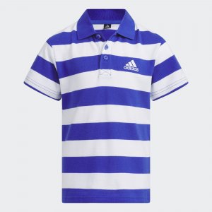 Рубашка-поло, белый/синий Adidas