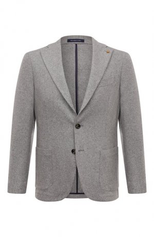Кашемировый пиджак Sartoria Latorre. Цвет: серый