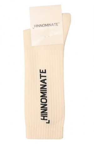 Хлопковые носки HINNOMINATE. Цвет: кремовый
