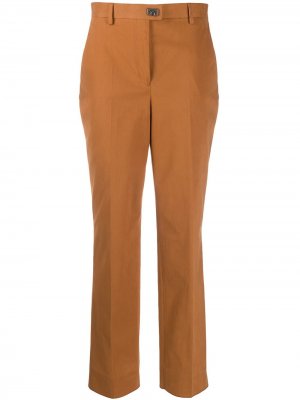 Укороченные брюки строгого кроя Salvatore Ferragamo. Цвет: коричневый