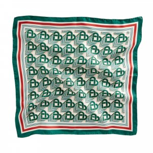 Шелковый шарф среднего размера, Зеленый Casablanca