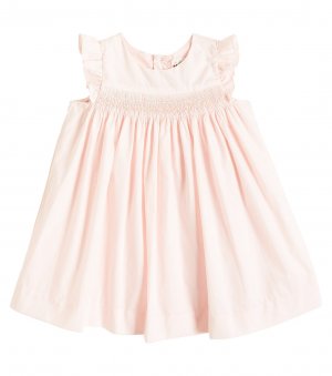 Платье baby clothhibis из хлопка с оборками , розовый Bonpoint
