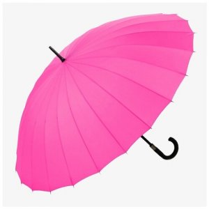 Зонт-трость 4750 фуксия 24 спицы Angel. Цвет: розовый