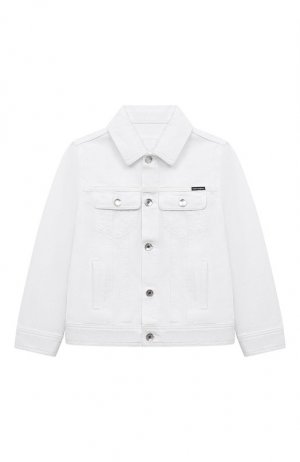 Джинсовая куртка Dolce & Gabbana. Цвет: белый