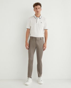 Узкие бежевые мужские брюки чинос , бежевый Emporio Armani. Цвет: бежевый