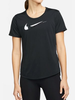 Футболка женская NIKE, Черный Nike. Цвет: черный