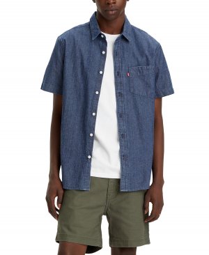 Мужская классическая рубашка с коротким рукавом и 1 карманом стандартного кроя Levi's, мульти Levi's
