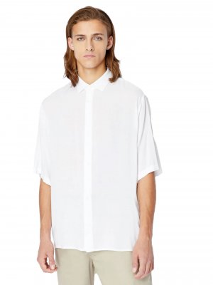 ARMANI Exchange Рубашка с короткими рукавами, белый