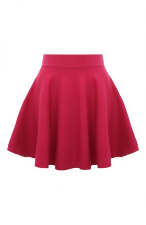 Шерстяная юбка Nina Ricci. Цвет: розовый