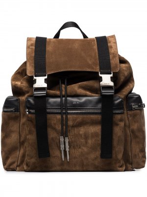 Рюкзак с кулиской и пряжками AMIRI. Цвет: коричневый
