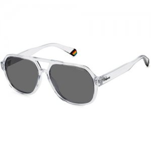 Солнцезащитные очки  PLD 6193/S 900 M9 M9, бесцветный, черный Polaroid. Цвет: бесцветный