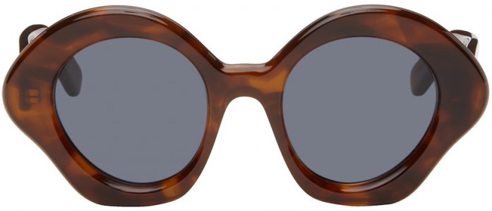 Солнцезащитные очки черепаховой расцветки с бантом Loewe