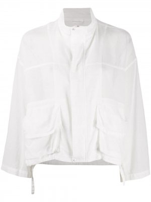 Куртка с приспущенными плечами Zucca. Цвет: белый