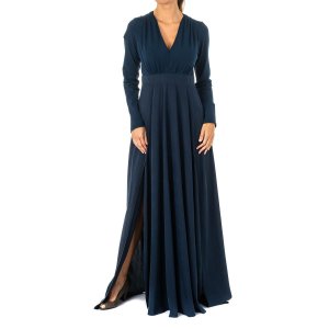 Женское длинное платье с V-образным вырезом и длинными рукавами KWD005 La Martina