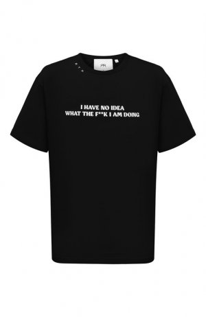 Хлопковая футболка RTA. Цвет: чёрный