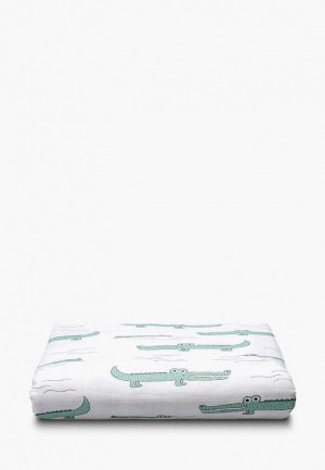 Одеяло детское Mjolk Крокодилы. Цвет: белый