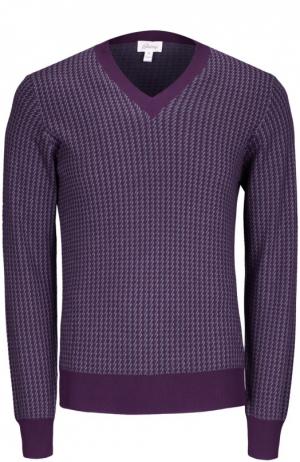 Вязаный пуловер Brioni. Цвет: фиолетовый