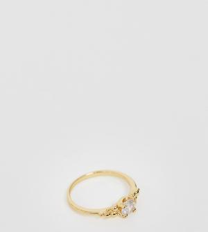 Коктейльное кольцо из позолоченного серебра Rock N Rose 'N'. Цвет: золотой