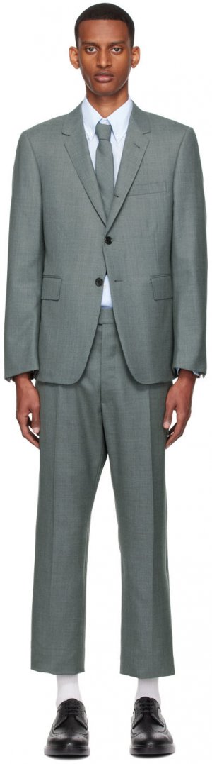 Серый классический костюм Super 120s Thom Browne
