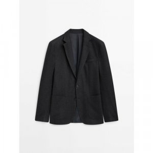 Пиджак , размер 58, синий, черный Massimo Dutti. Цвет: синий/черный/темно-синий