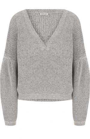 Вязаный пуловер с V-образным вырезом и объемными рукавами Rachel Comey. Цвет: серый