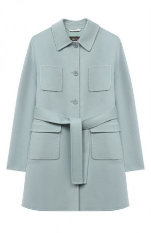 Кашемировое пальто Loro Piana. Цвет: голубой