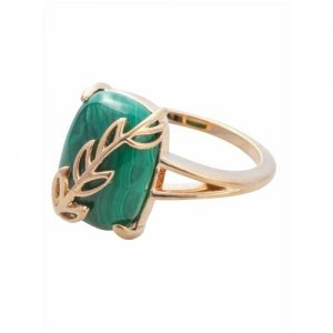 Кольцо помолвочное , малахит, размер 20, зеленый Lotus Jewelry. Цвет: зеленый