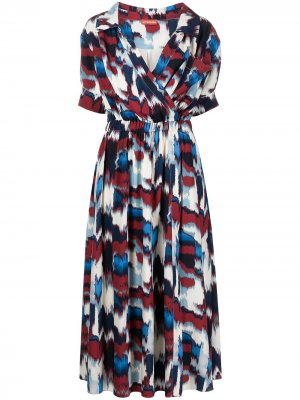 Платье миди Lydia с абстрактным принтом Altuzarra. Цвет: разноцветный