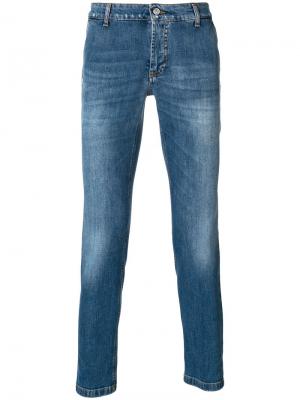 Укороченные джинсы Entre Amis. Цвет: синий