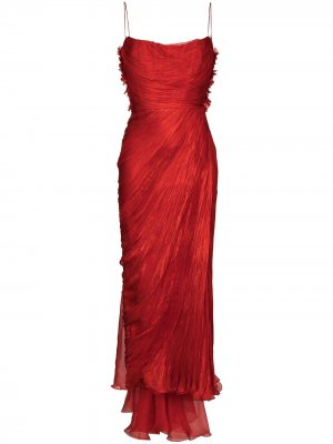 Платье Siona с драпировкой Maria Lucia Hohan. Цвет: красный