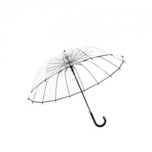 Зонт трость прозрачный с черным кантом 16 спиц | ZC Elegant zontcenter. Цвет: бесцветный/черный