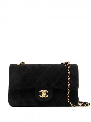 Маленькая сумка на плечо Double Flap 1992-го года Chanel Pre-Owned. Цвет: черный