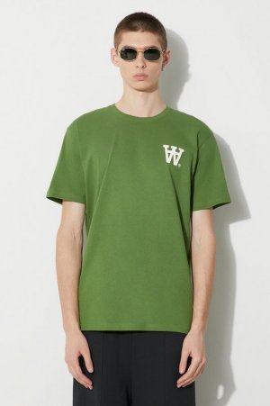 Хлопковая футболка с логотипом Ace AA , зеленый Wood
