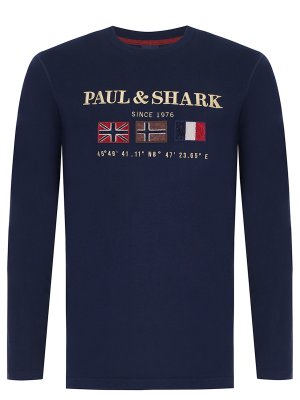 Лонгслив хлопковый PAUL & SHARK