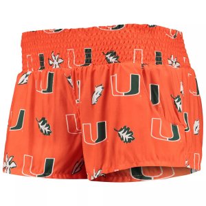 Женские пляжные шорты Wes & Willy Orange Miami Hurricanes Unbranded