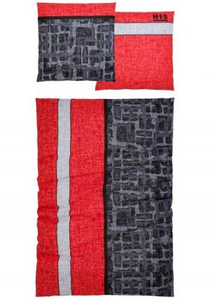 Постельное белье Mailow H.I.S.. Цвет: красный/темно-серый