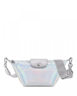 Футуристическая сумка через плечо Le Pliage , цвет Silver Longchamp