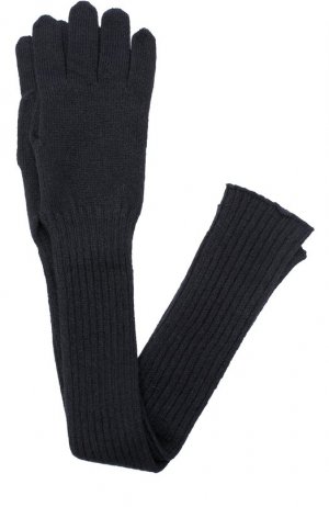 Удлиненные кашемировые перчатки Tegin. Цвет: чёрный