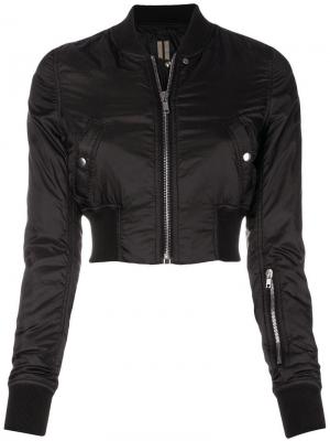 Укороченная куртка-бомбер Rick Owens DRKSHDW. Цвет: черный
