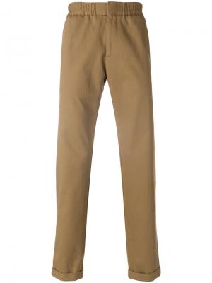 Зауженные брюки-чинос MSGM. Цвет: коричневый