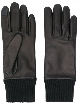 Комбинированные перчатки Calvin Klein. Цвет: черный