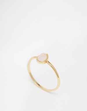 Кольцо с полудрагоценным камнем Orelia. Цвет: золотой
