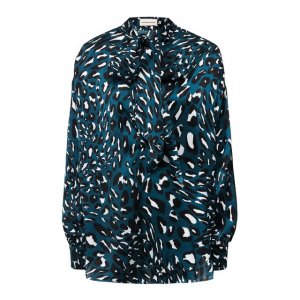 Шелковая блузка Alexandre Vauthier. Цвет: синий