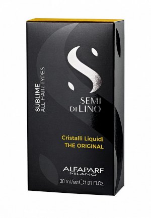 Масло для волос Alfaparf Milano придающее блеск SDL SUBLIME CRISTALLI LIQUIDI, 30 мл. Цвет: желтый