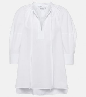 Хлопковая блузка-капри с объемными рукавами , белый Max Mara