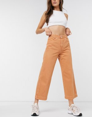 Оранжевые джинсы с широкими штанинами до щиколотки Vida-Оранжевый цвет Weekday