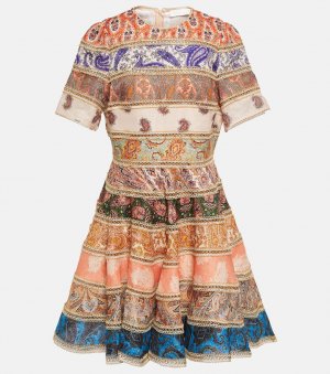 Мини-платье Devi Spliced с принтом ZIMMERMANN, разноцветный Zimmermann