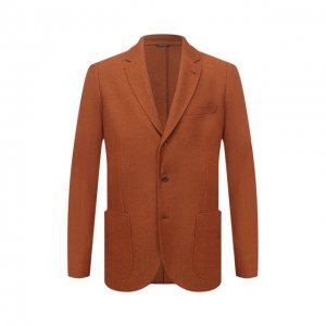 Пиджак из шелка и кашемира Loro Piana. Цвет: оранжевый