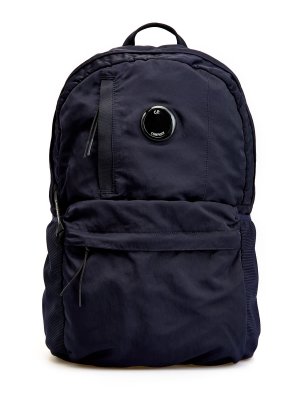 Рюкзак из водостойкого материала Nylon B с фирменной линзой C.P.COMPANY. Цвет: синий