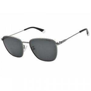 Солнцезащитные очки PLD 4159/G/S/X, черный, серебряный Polaroid. Цвет: черный/серебристый/стальной